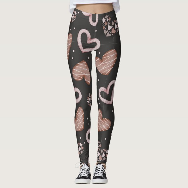 Hearts Pattern 35 Leggings (Front)