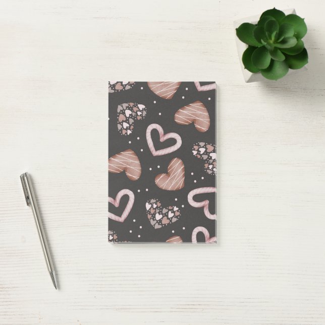 Hearts Pattern 35 Post-it Notes (Office)