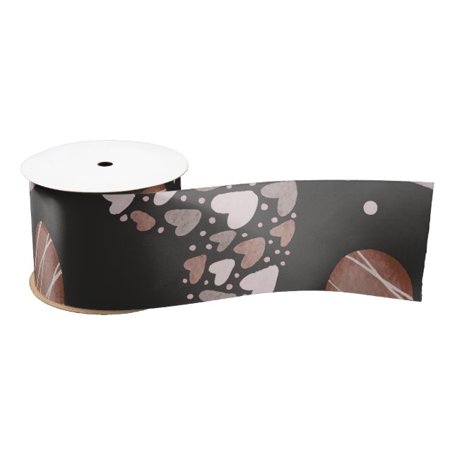Hearts Pattern 35 Satin Ribbon (Spool)