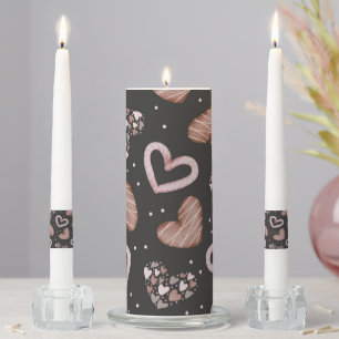 Hearts Pattern 35 Unity Candle Set
