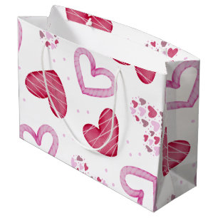 Hearts Pattern 36 Large Gift Bag