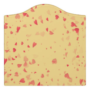 Hearts Pattern 38 Door Sign