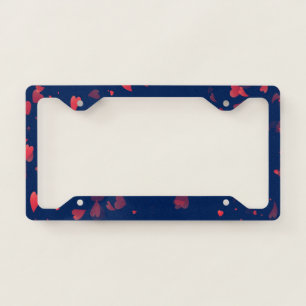 Hearts Pattern 40 License Plate Frame
