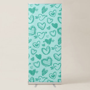 Hearts Pattern 60 Retractable Banner