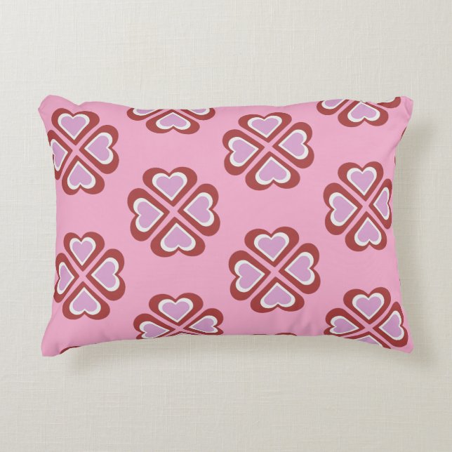 Hearts pattern accent pillow (Front)