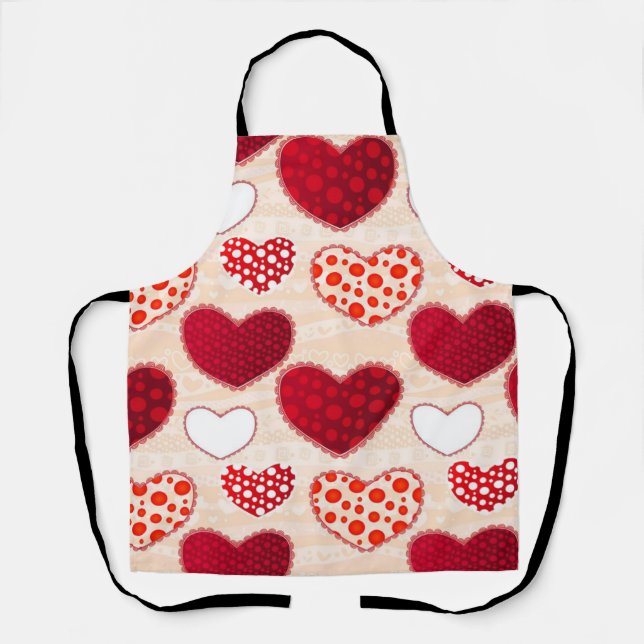 Hearts pattern apron (Front)
