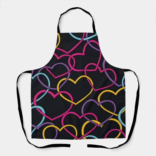 Hearts pattern apron (Front)