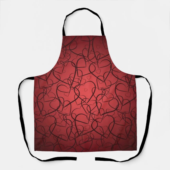 Hearts pattern apron (Front)
