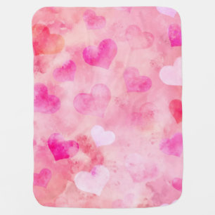 Hearts pattern baby blanket