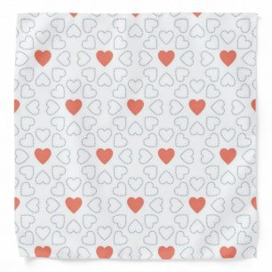 Hearts pattern bandana
