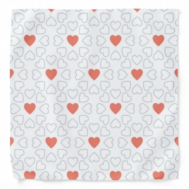Hearts pattern bandana (Front)