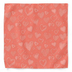 Hearts pattern bandana