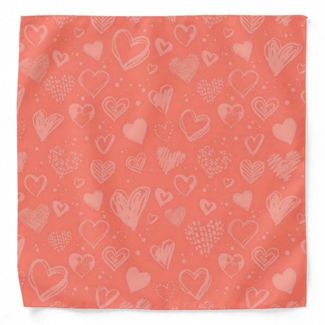 Hearts pattern bandana (Front)