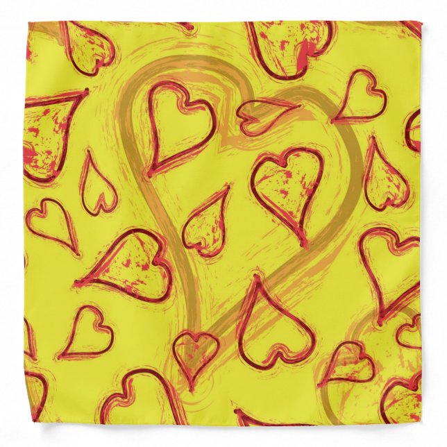 Hearts pattern bandana (Front)