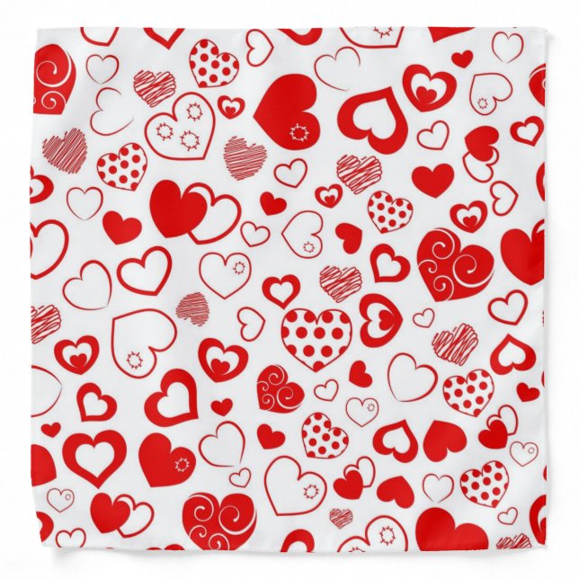 Hearts pattern bandana (Front)
