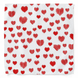 Hearts pattern bandana