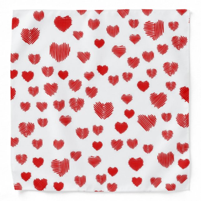 Hearts pattern bandana (Front)