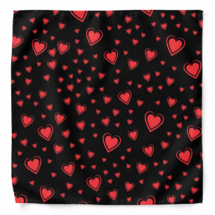 Hearts pattern bandana