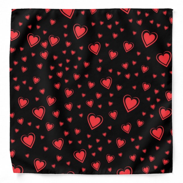Hearts pattern bandana (Front)