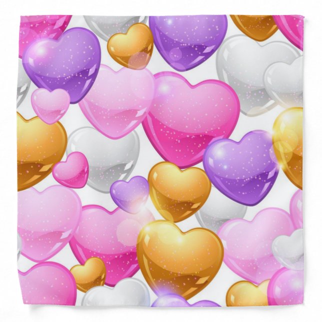Hearts pattern bandana (Front)