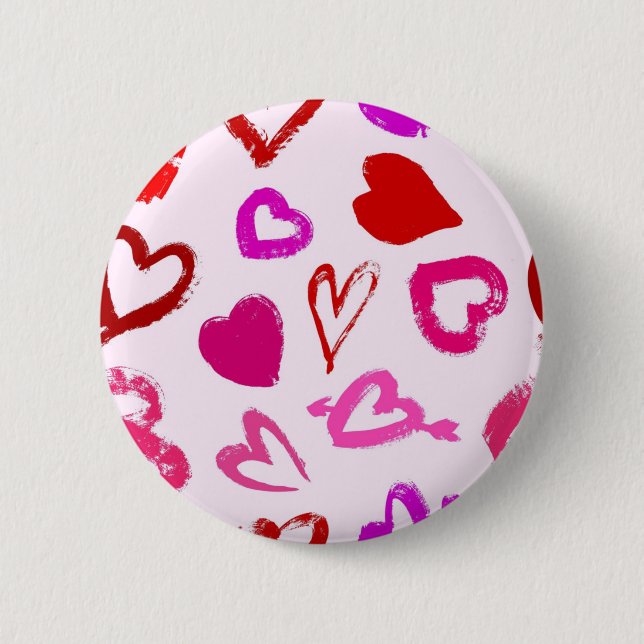 Hearts pattern button (Front)
