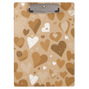 Hearts pattern. clipboard