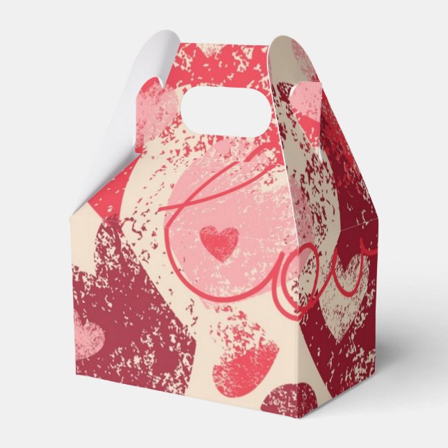 Hearts pattern favor boxes (Front Side)