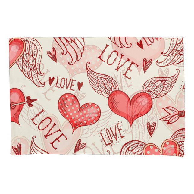 Hearts Pattern for Valentine's Day Pillow Case (Front)