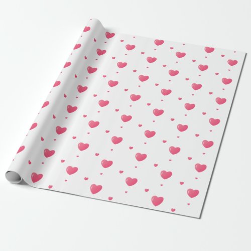Hearts Pattern Gift Wrapping Paper