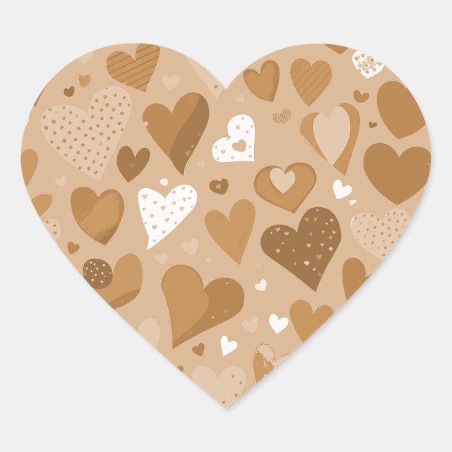 Hearts pattern. heart sticker (Front)