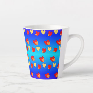 Hearts Pattern Latte Mug