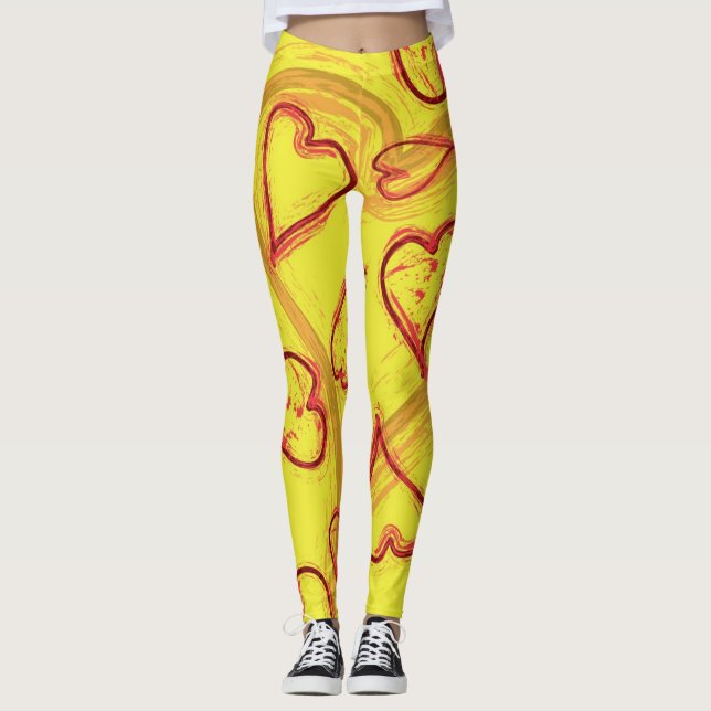 Hearts pattern leggings (Front)