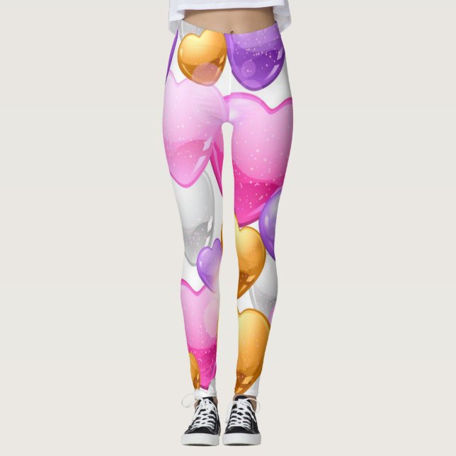 Hearts pattern leggings (Front)