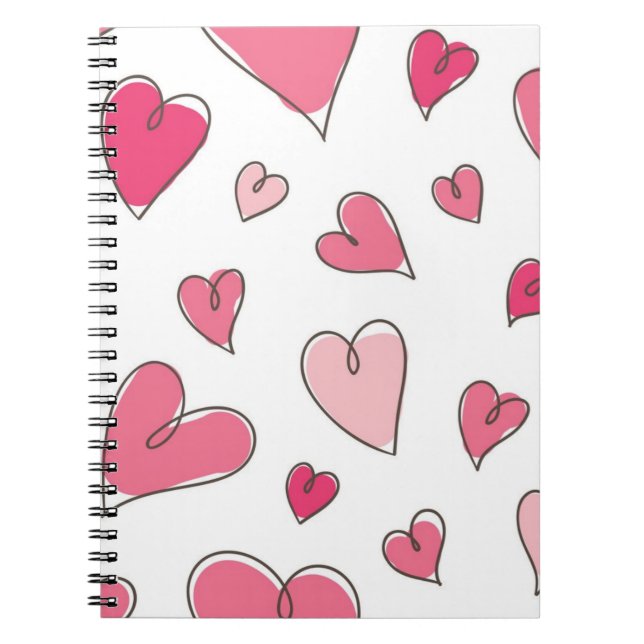 Hearts pattern notebook (Front)