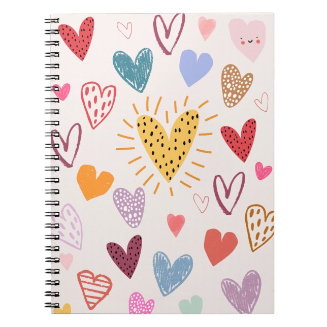 Hearts Pattern Notebook (Front)