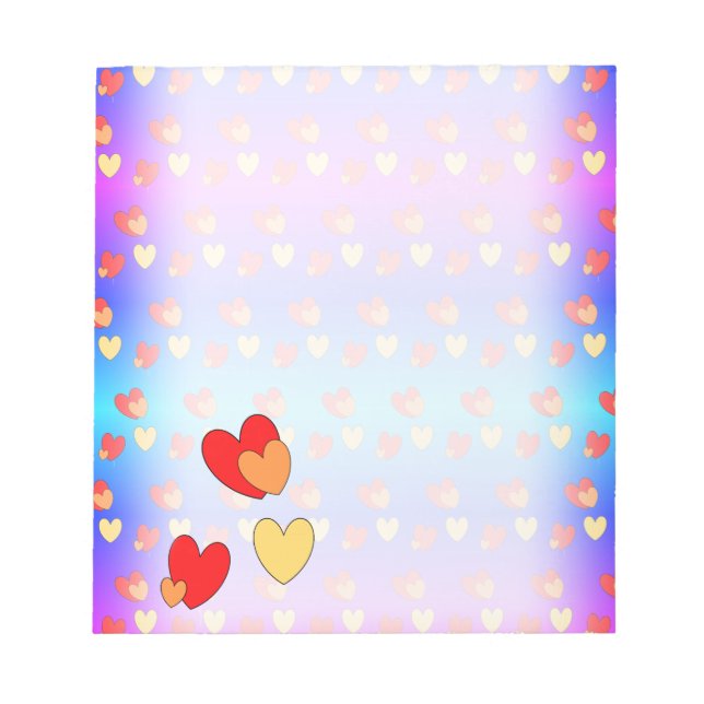 Hearts Pattern Notepad (Front)