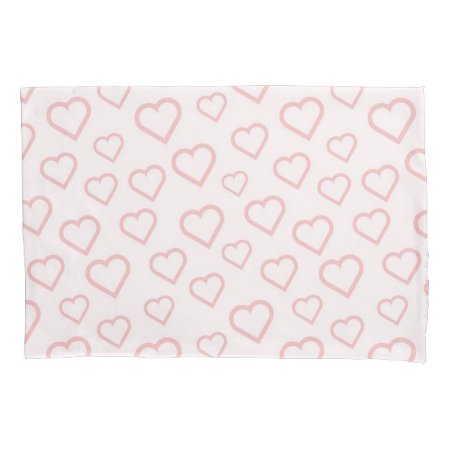 Hearts pattern pillow case (Front)