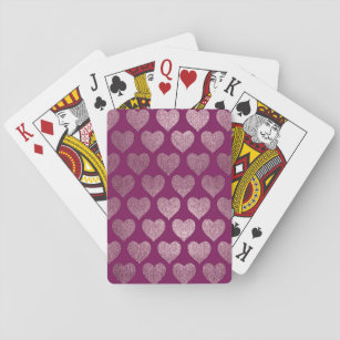 Hearts pattern playing cards