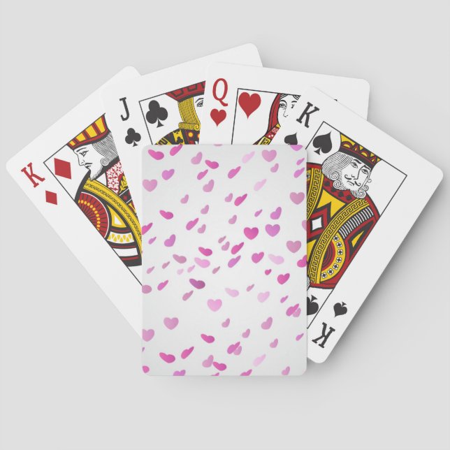 Hearts pattern poker cards (Back)