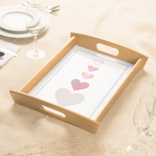 Hearts Pattern Simple Modern Cute Pretty Serving Tray
