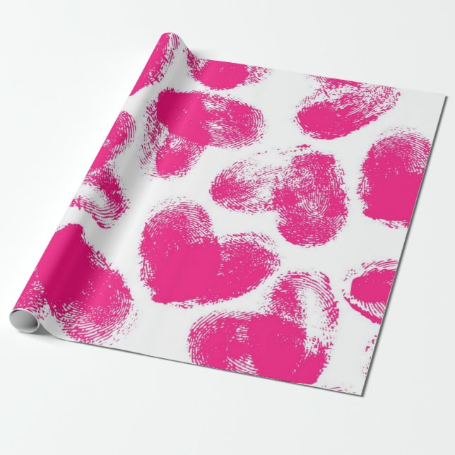 Hearts pattern wrapping paper (Unrolled)