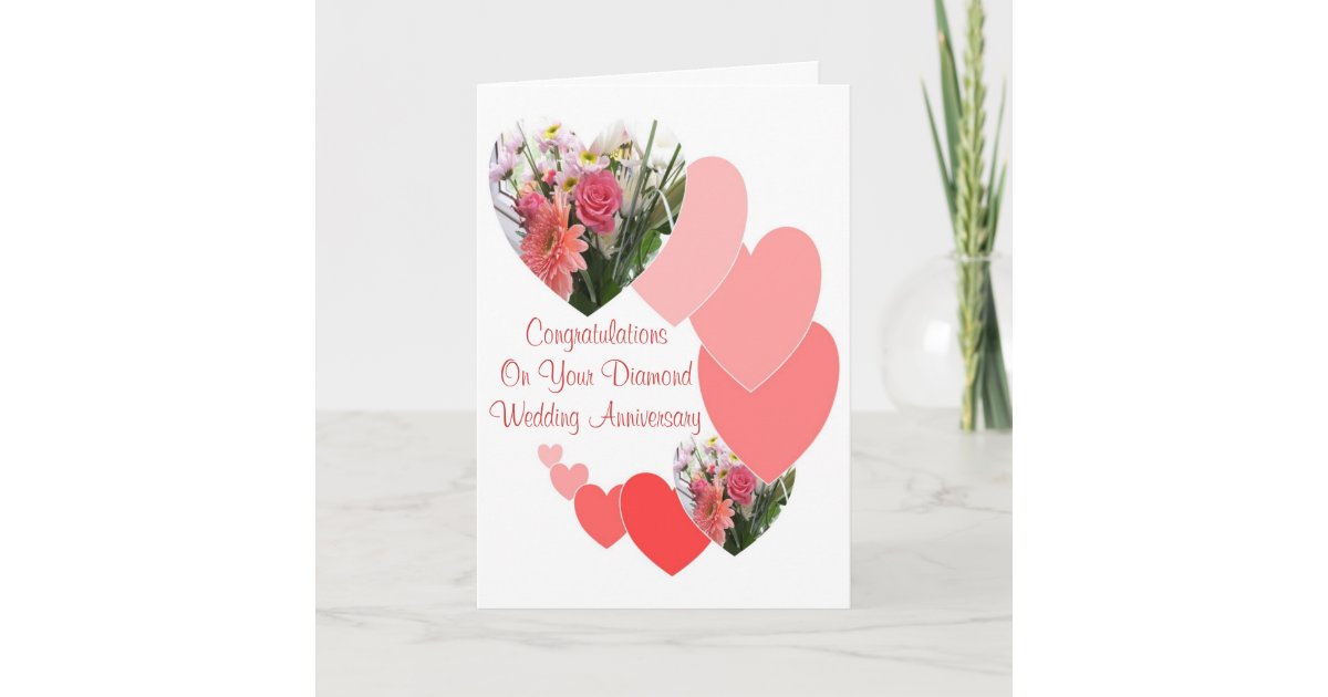 Happy 60th Wedding Anniversary Freeestanding Heart Keepsake Personalised  Gift - The Card Zoo