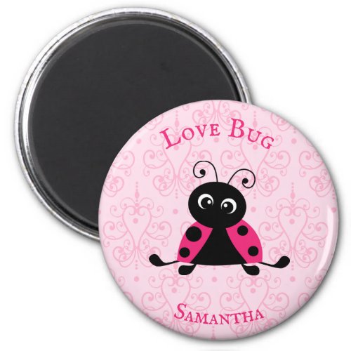 Hearts Personalized Ladybug Magnet