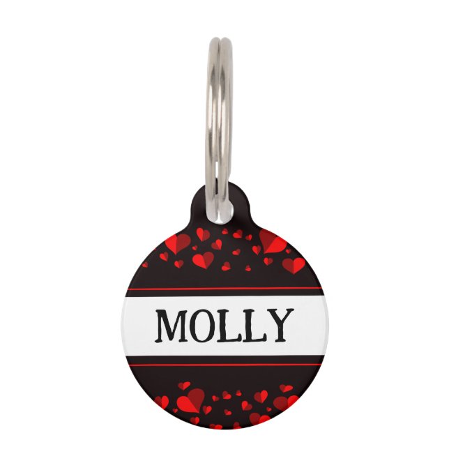 Hearts Pet ID Tag (Front)
