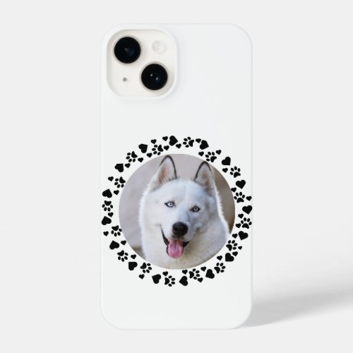 Hearts  Pet Paw Prints Custom Apple X11121314 iPhone 14 Case