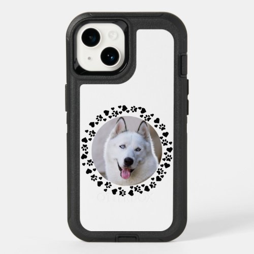 Hearts  Pet Paw Prints Custom Apple X11121314 OtterBox iPhone 14 Case