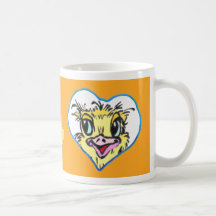 Hearts Photo Coffee Mug Orange