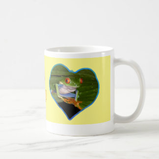 Hearts Photo Coffee Mug Yellow