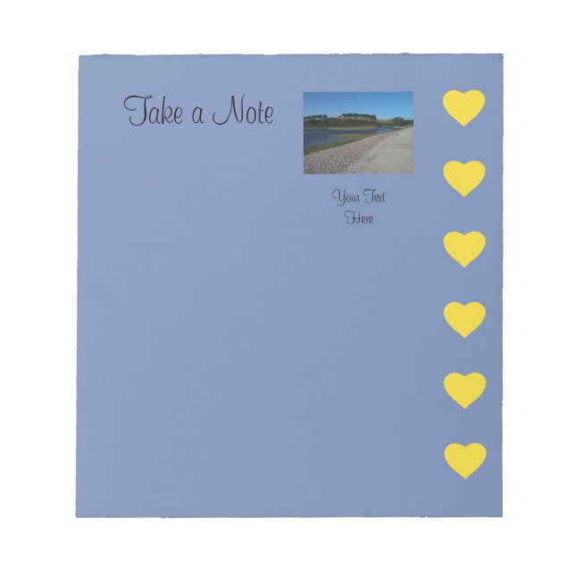 Hearts Photograph Template Notepad (Front)