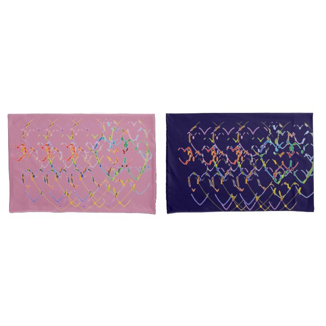 Hearts Pillow Case (Front-Set)